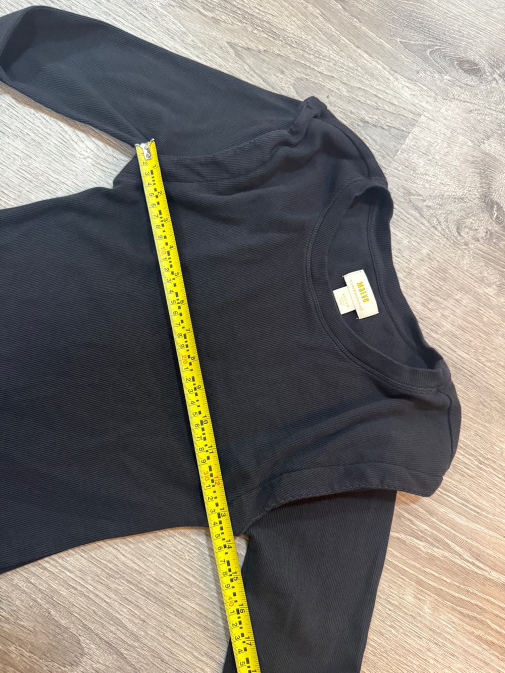 Anthropologie Black Long-Sleeve Crewneck Top - Picture 5 of 5